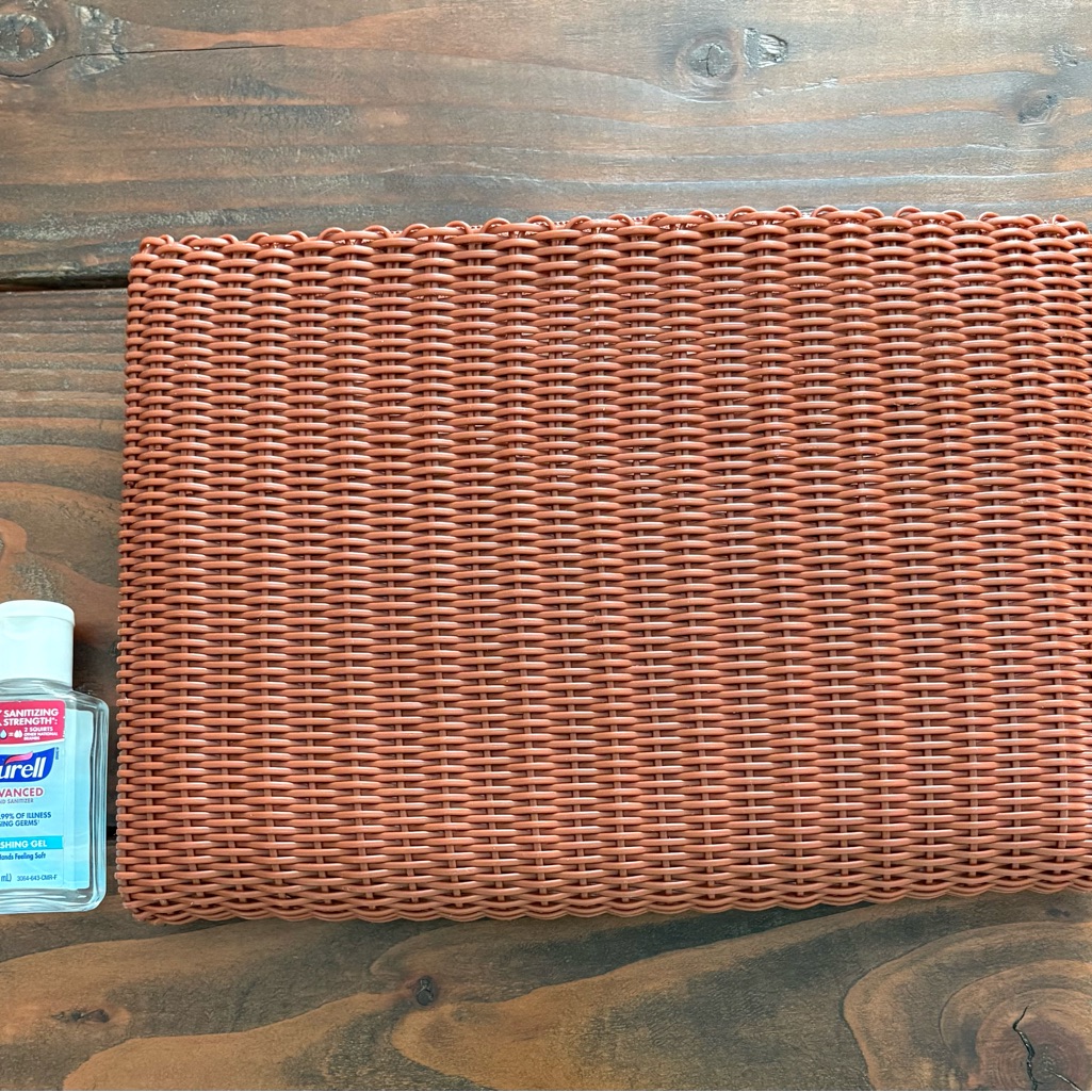 Elegant Woven Clutch In Rich Brown